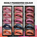 Anglicolor Glitter Halloween Black Lipstick,High Impact Lipcolor,Lightweight Hydrating Formula Smooth and Non-Sticky,Metallic Lipstick For Women,Full-Coverage Lip Color (08 MYSTICISM, 4g)
