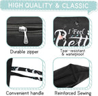 Gloppie Small Makeup Bag for Purse Cosmetic Bag for Women Little Beauty and Personal Bag Must Have Purse Essentials Black