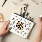 2 Pcs Inspirational Christian Gifts for Women: Bible Verse Scripture Makeup Bag Cosmetic Bag for Girl Daughter Bestie Friendship Gifts - Thanksgiving, Christmas, Graduation, Birthday