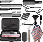 Hair Cutting Kit, 22 Pcs Professional Barber/Hair Salon Tool Set, Barber Bag Includes Hairdressing Scissors Shears, Barber Cape, Combs... Complete Hair Cutting Kit for Barber, Salon, Home Use