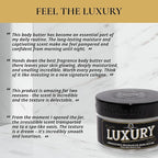 LUXURY LIFE BUTTER - Irresistibly Scented Body Butter with Hyaluronic Acid for Ultimate Moisture. Luxurious Natural Fragrance. Hydrates for a Non-Greasy Glamorous Glow, Peach Smoke, 5 oz.