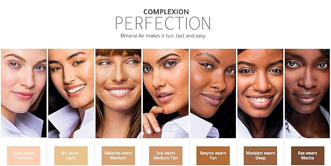 Mineral Air Four-in-One Foundation for Mineral Air Mist Device—Color, 10 ml, Travel Size - Mocha
