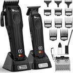 Fagaci Professional Hair Clippers for Men with Superior Precision, Brushless Motor Barber Clippers and Trimmers Set, 5X Longer Sharpness Hair Cutting Kit, Mens Haircut Cordless Clipper for Barber
