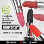 Anglicolor Glitter Metallic Pink Purple Lipstick,High Impact Lipcolor,Lightweight Hydrating Formula Smooth and Non-Sticky,Violet Lipstick For Women,Full-Coverage Lip Makeup(06 RED VIOLET, 4g)