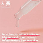 SeoulCeuticals 1% Korean Retinol Night Serum for Face - 97.5% Snail Mucin + Hyaluronic Acid + Bakuchiol, Cruelty Free K Beauty for Sensitive Skin 1oz
