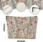 Secret Santa Gifts Vintage Wildflowers Makeup Bag Floral Garden Flower Cosmetic Bag Friend Friendship Gifts for Women Girls Sister Coworker Botanical Zipper Pouch Christmas Thanksgiving Birthday Gift