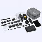 KEMEI Professional Hair Clipper and Trimmers Set, Cordless Barber Clippers, Beard Trimmer, Electric Foil Shaver with Replacement Heads, KM-2299, KM-2296, KM-1102