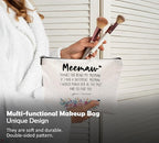 Funny Meemaw Gifts Makeup Cosmetic Bag - Memaw Mothers Day Gift, Memaw Grandma Gifts from Grandkids, Memaw Birthday Gifts, Best Grandma Gifts, Meemaw Floral Small Makeup Bag for Purse