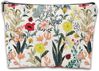 Makeup Bag Blooming Flower Cosmetic Bag Mini Portable Travel Toiletry Bag Organizer Makeup Brushes Aesthetic Accessories Waterproof Storage Bag for Women