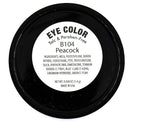 Peacock Neon Jewel Tone Blue Turquoise Teal Shimmer Pressed Powder Single Vegan Eyeshadow; Talc, Paraben & Cruelty Free