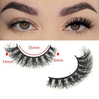 FARRED False Lashes Wispy Natural Strip Eyelashes 14mm Cat Eye Lash Strips Full Volume Fake Mink Eyelash Pack Natural Look 10 Pairs Short Thick Fluffy Cateye Pestañas Postizas for Women