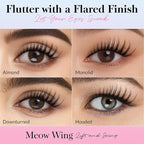 Bepholan False Eyelashes 7 Pairs Strip Eye Lash Natural Look Wispy Lashes Reusable Thin Clear Band & Soft Fake Lashes（W06）