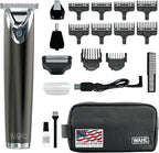 WAHL USA Stainless Steel Lithium Ion 2.0+ Slate Beard Trimmer for Men - Electric Shaver, Nose Ear Trimmer, Rechargeable All in One Men's Grooming Kit - Model 9864