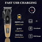 KEMEI 1788 Professional Hair Clippers for Men, Cordless Barber Clipper with LED Display, 9000 RPM Clippers for Hair Cutting with 2500 mAh Battery