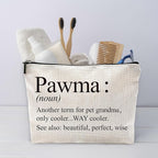 Sufamb Pawma Gifts Makeup Bag, Best Dog Grandma Gifts for Mother's Day Birthday Cosmetic Bags, Best Dog Grandma Gift Portable Small Toiletry Bag Zipper Makeup Pouch