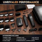 Professional Hair Clipper for Men, 3 in 1 Hair Clipper Beard Trimmer and Electric Foil Shaver Set with LED Display, Cordless Grooming Kit for Home, Travel, Barber, Ideal Gift for Him