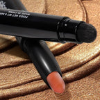 Cream Waterproof Hypoallergenic Eyeshadow Stick, long wear Metallic Glitter Matte Eye Shadow Pencil With Makeup Brush, Eye Brightener, 35 Chestnut Matte