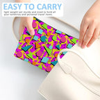 Makeup Bag Memphis Style Cosmetic Bag Mini Portable Travel Toiletry Bag Organizer Makeup Brushes Aesthetic Accessories Waterproof Storage Bag for Women