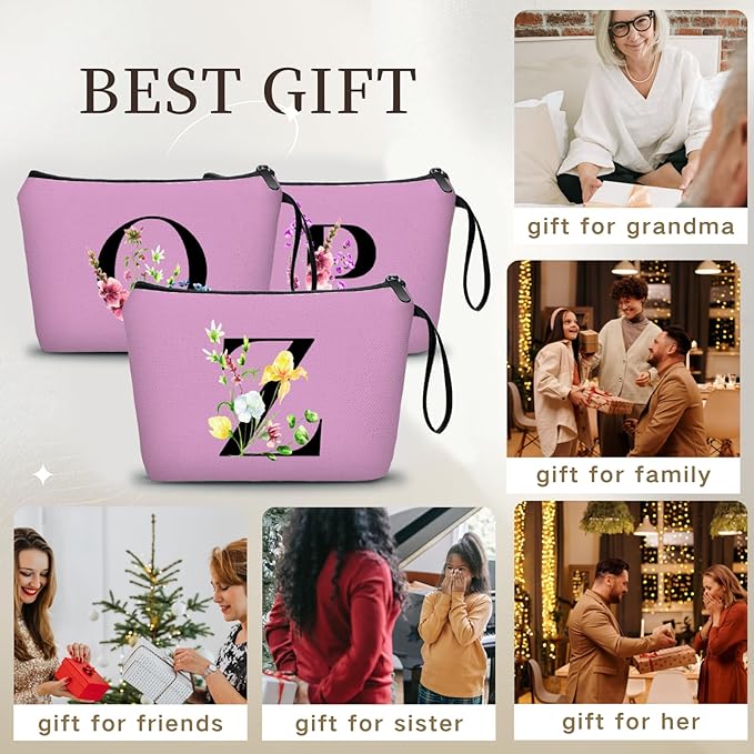 Birthday Friendship Bridesmaid Team Gifts for Employees Women Mom Girl Daughter Teenage Personalized Make up Cosmetic Bag Travel with Mirror Mothers Day Christmas Graduation Z