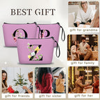 Birthday Friendship Bridesmaid Team Gifts for Employees Women Mom Girl Daughter Teenage Personalized Make up Cosmetic Bag Travel with Mirror Mothers Day Christmas Graduation Z