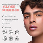 SARELLY, Lip Gloss + Shimmer, Apricot Honey Bourbon & Vermeil 24K, Makeup, Vegan Lip Shine, Sarelly Creative Lab