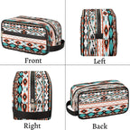 Aztec Ethnic Aztec Geometric Travel Toiletry Bag for Women Men Organizer Cosmetic Makeup Bag Waterproof Lightweight Shaving Bag Dopp Kit Large Capacity for Toiletries and Shaving Accessories