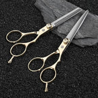 Hair Scissors Blending Shears Set, Fcysy 11 Pcs Professional Haircutting Thinning Shears Barber Kit, Salon Haircut Layering Scissors for Cutting Hair for Men Women Dogs