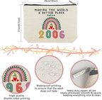 19th Birthday Gifts for Girls Makeup Bags, 2006 Happy 19th Birthday Decorations for Teen Girls, 19 Year Old Girl Birthday Gifts for Daughter, Sister, Granddaughter, Small Cosmetic Travel Pouch