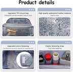 BOYATU Travel Makeup Bag Cosmetic Bags for Women: 3 Sets Large Capacity Make up Bag - Portable Toiletry Bags with Handle for Women(F-4-Dark Blue)