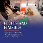 Chris Christensen Big G Dog Slicker Brush for Dogs (Goldendoodles, Labradoodles, Poodles), Groom Like a Professional, Fluff Detangle Style, Saves Time Energy, Coral, Large