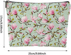 Magnolia Flowers Cosmetic Bag Mini Portable Travel Toiletry Bag Organizer Makeup Brushes Aesthetic Accessories Waterproof Storage Bag for Women
