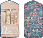 BAGSMART Travel Jewellery Organiser Roll Foldable Jewelry Case for Journey-Rings, Necklaces, Bracelets, Earrings, Flower Bird