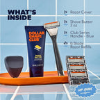Dollar Shave Club | The VIP Shave Set | 4 Extra Close Refill Cartridges, 1 Heavy Metal Handle, 1 Shave Butter 3 ounce, 1 Razor Cover, Razors for Men