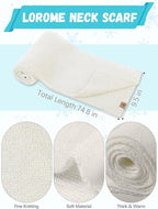 Winter Beanie Hat Scarf Gloves, Warm Fleece Knit Hat Long Scarf Neck Warmer Touch Screen Winter Gloves Set Gifts for Women