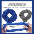 Large Solid Scrunchie - Set of 6 - Dark Heather Grey