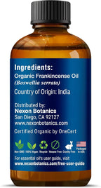 Organic Frankincense Essential Oil 30 ml - Pure, Natural Oils for Aromatherapy, Diffusers, DIY, Candle and Soap Making Scent - Nexon Botanics