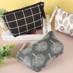 4 Pcs Canvas Cosmetic Bag, Multi-function Travel Makeup Bag Cosmetic Pouch with Zipper Travel Toiletry Bag Small Makeup Pouch Christmas Gifts Stocking Stuffers for Women