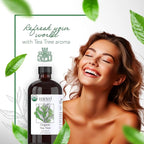 HBNO Organic Tea Tree Oil - Huge 16 oz (475ml) Large Size - Ideal for Diffusers, Cleaning Agents, Deodorizers, and Flavoring Agents.