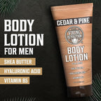 Viking Revolution Cedar and Pine Body Lotion for Men – Mens Lotion for Dry Skin with Shea Butter, Hyaluronic Acid and Vitamin B5, Nourishing Mens Body Lotion for Hydrated and Smooth Skin (8oz, 1 Pack)