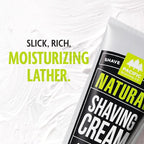 Pacific Shaving Company Natural Shaving Cream - Shea Butter + Vitamin E Shave Cream for Hydrated Sensitive Skin - Clean Formula for a Smooth, Anti-Redness + Irritation-Free Shave Cream (7 Oz, 3 Pack)