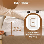 Queen Size Heated Mattress Pad - Degrees of Comfort Electric Bed Warmer with Dual Controllers, 6 Heating Levels, 10-Hour Auto Shut-Off, Breathable Air-Layer, 60"x80"