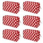 SOIDRAM Makeup Bag Preppy Cosmetic Bag Bulk Makeup Pouch Personalize Travel Toiletry Bag Organizer Cute DIY Makeup Brushes Storage Bag for Women