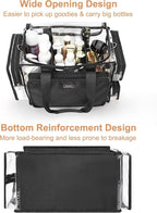 Relavel Extra Large Makeup Case and Clear Makeup Bag, Professional Cosmetic Storage Organizer Box Brush Holder with 4 Clear Set Bags & Lipstick Plate for Makeup Artists with Adjustable Dividers, Black