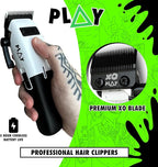 TPOB Play Barber Hair Clippers for Men 7500 RPM with Rubber Grips (White)