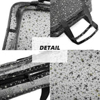 Yaopeing 2Pcs PVC Clear Makeup Bag Organizer for Women,Star Transparent Cosmetic Case Travel Toiletry Pouch with Zipper,Large Make Up Purse for Daily Accessory,Black