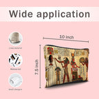 Nogrit Egyptian Gifts Makeup Cosmetic Bag - Ancient Egypt Mythology Pharaoh God Hieroglyphs Makeup Travel Toiletry Bag, Gift for Egypt Lover, Egyptian Decor
