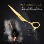 JASON 6'' Hair Cutting Scissors Professional Barber Shears 440C Japanese Stainless Steel Stylist Trimming Shear Salon Razor Edge Scissor Christmas Gift