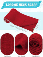 Winter Beanie Hat Scarf Gloves, Warm Fleece Knit Hat Long Scarf Neck Warmer Touch Screen Winter Gloves Set Gifts for Women