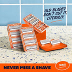 Dollar Shave Club | Travel Shave Set | 4 Swift Rinse Refill Cartridges, 1 Handle (Blue), 1 Razor Cover