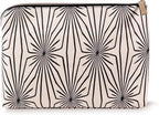 Large Canvas Zipper Pouch, Vintage Inspired Pencil Case for Adults, Travel Toiletry Bag, Pouch Bag for Supplies, Makeup or Toiletries (Composition)